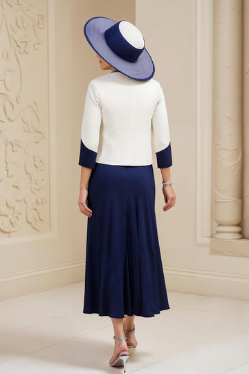 3-Piece Navy Mother Of The Bride Outfit